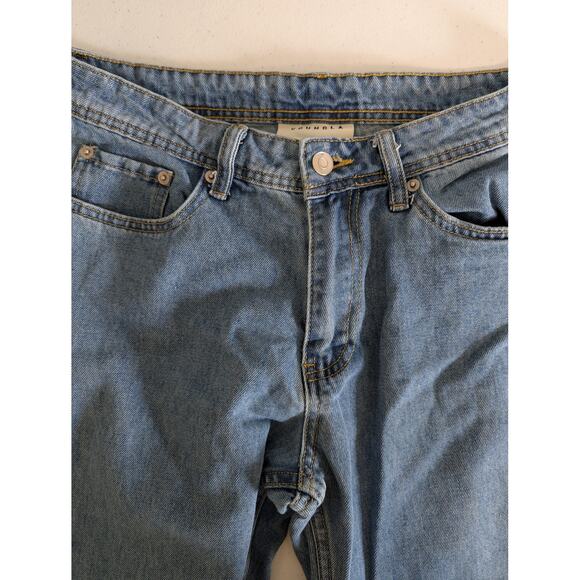 Youngla 609 Jeans Men Size 30Rx29* Baggy Laid Back Straight Leg Light Blue Wash - Picture 3 of 10